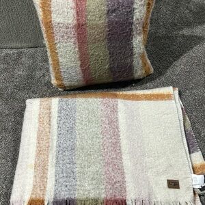 UGG Multicolor Striped Pillow and Blanket